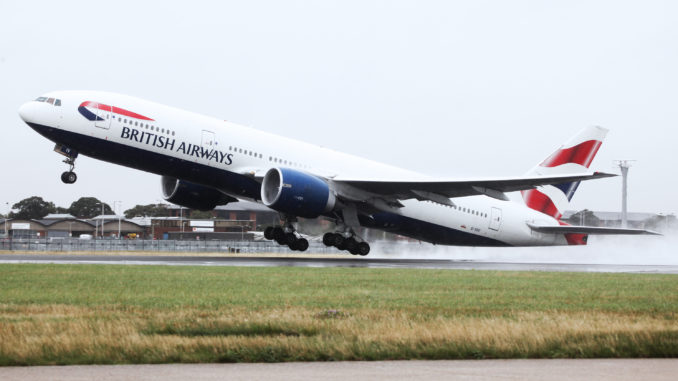 British Airways Boeing 777 taking off