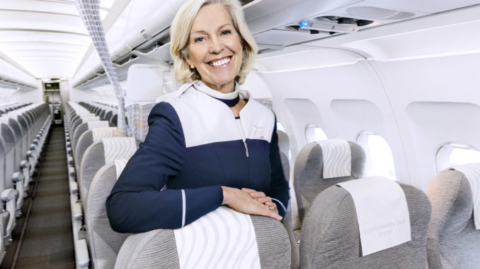 Finnair Airbus A320 flight attendant