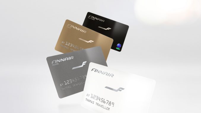 Finnair Plus cards on background