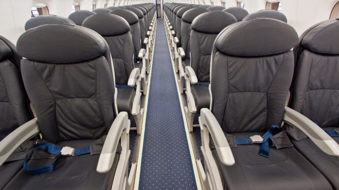 LOT Embraer 195 cabin with seats