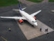SAS Boeing 737 on the ground