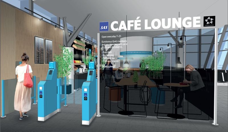SAS cafe lounge Trondheim Vaernes