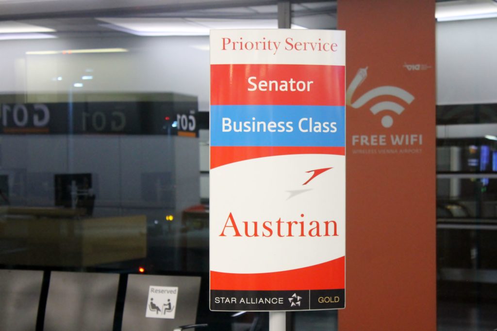 Austrian Airlines Business Class Vienna-Bangkok priority boarding