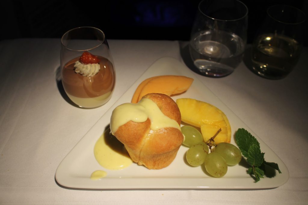 Austrian Airlines Business Class Vienna-Bangkok dessert