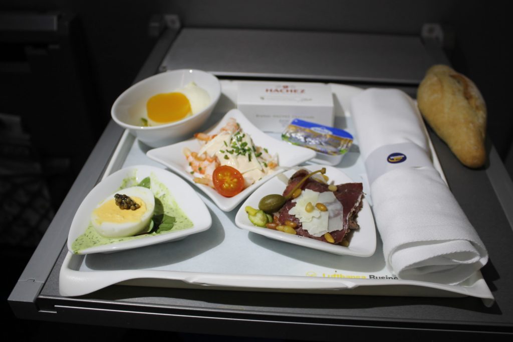 Lufthansa Business Class Stockholm-Munich meal