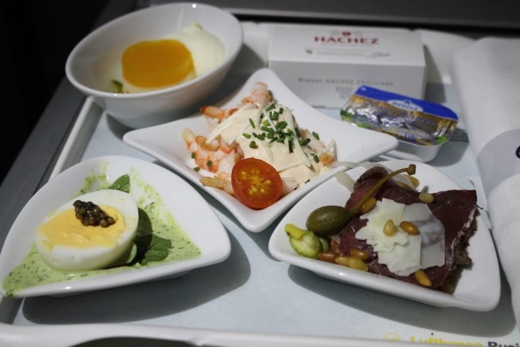 Lufthansa Business Class Stockholm-Munich meal