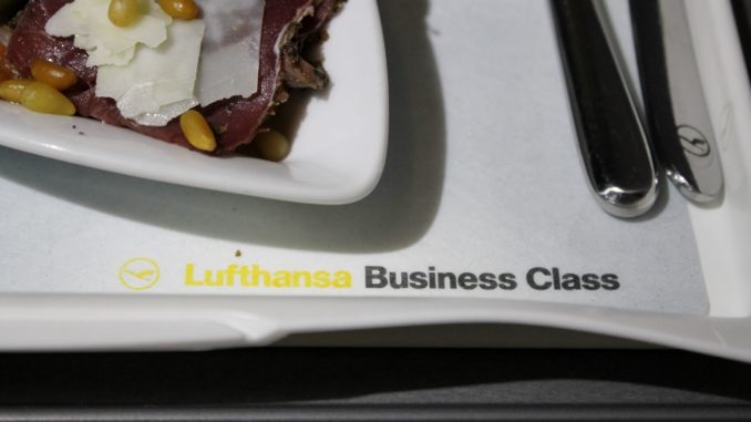 Lufthansa Business Class Stockholm-Munich meal