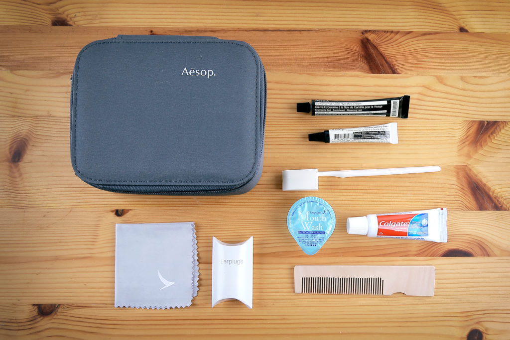 Cathay Pacific new male first class amenity kit