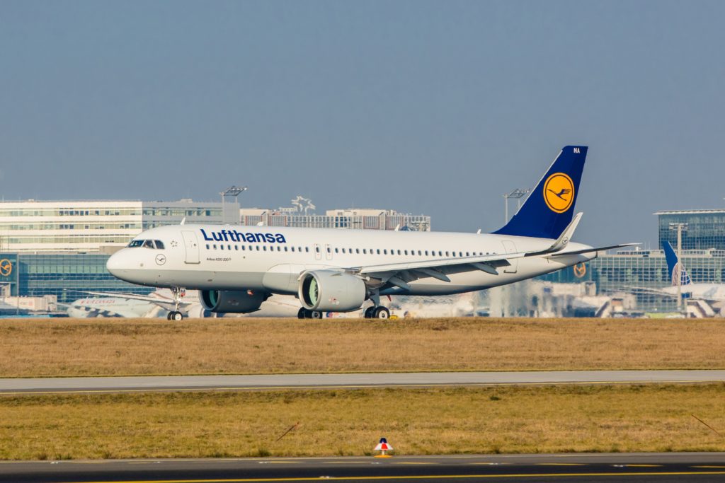 First Lufthansa Airbus A320NEO in Frankfurt