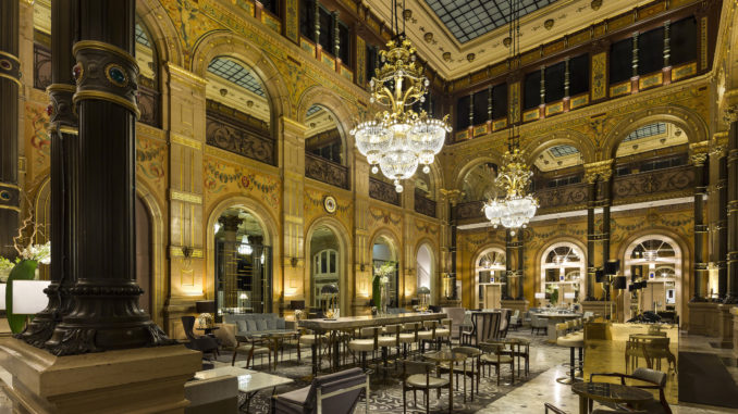 Hilton Paris Opera Hotel Le Grand Salon with chandeliers