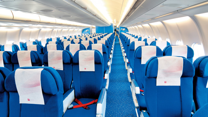 KLM Airbus A330-200 economy class cabin