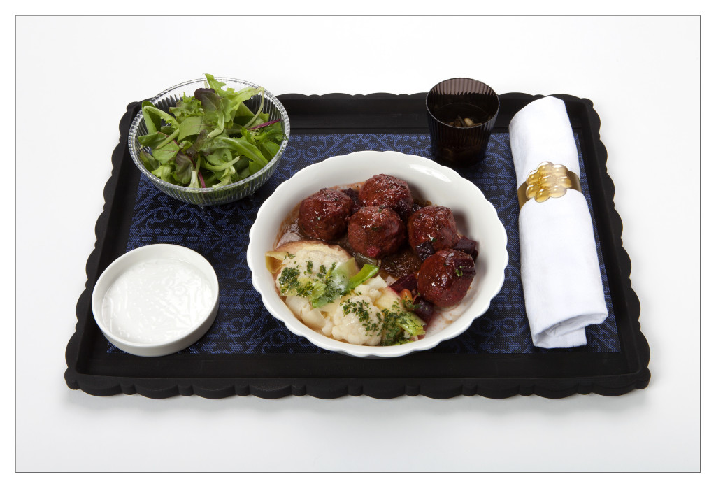 KLM new World Business Class chef Jacob Jan Boerma - main curse meatballs