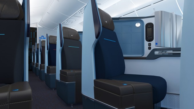 KLM new business class seat on Boeing 787 Dreamliner