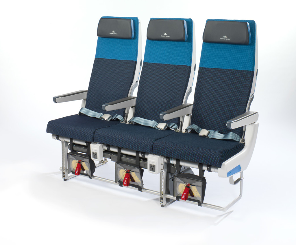 KLM new economy class seats on Boeing 777-200