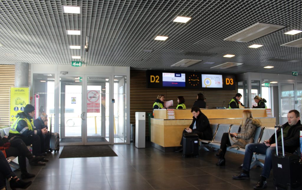 Belavia Economy Class Riga-Minsk gate