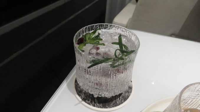 Gin festival with Napue gin in Finnair Premium Lounge, Helsinki