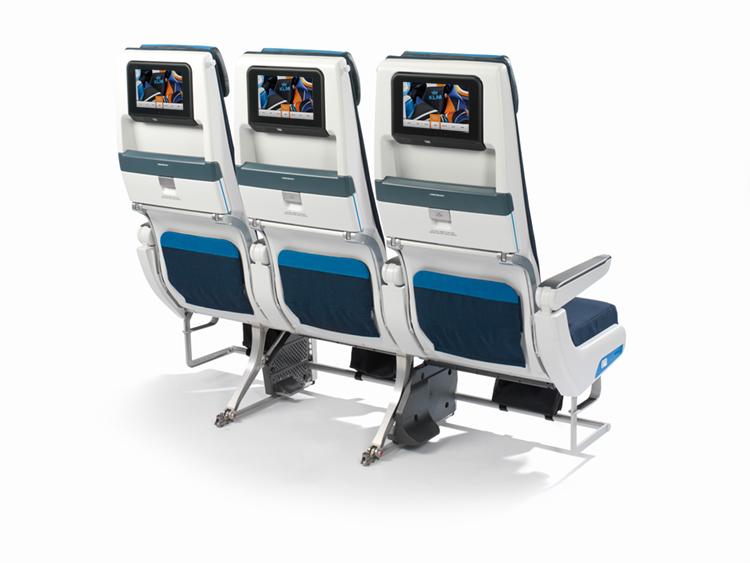 KLM new economy class seat and screen