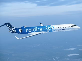 Nordica CRJ-700 with new livery
