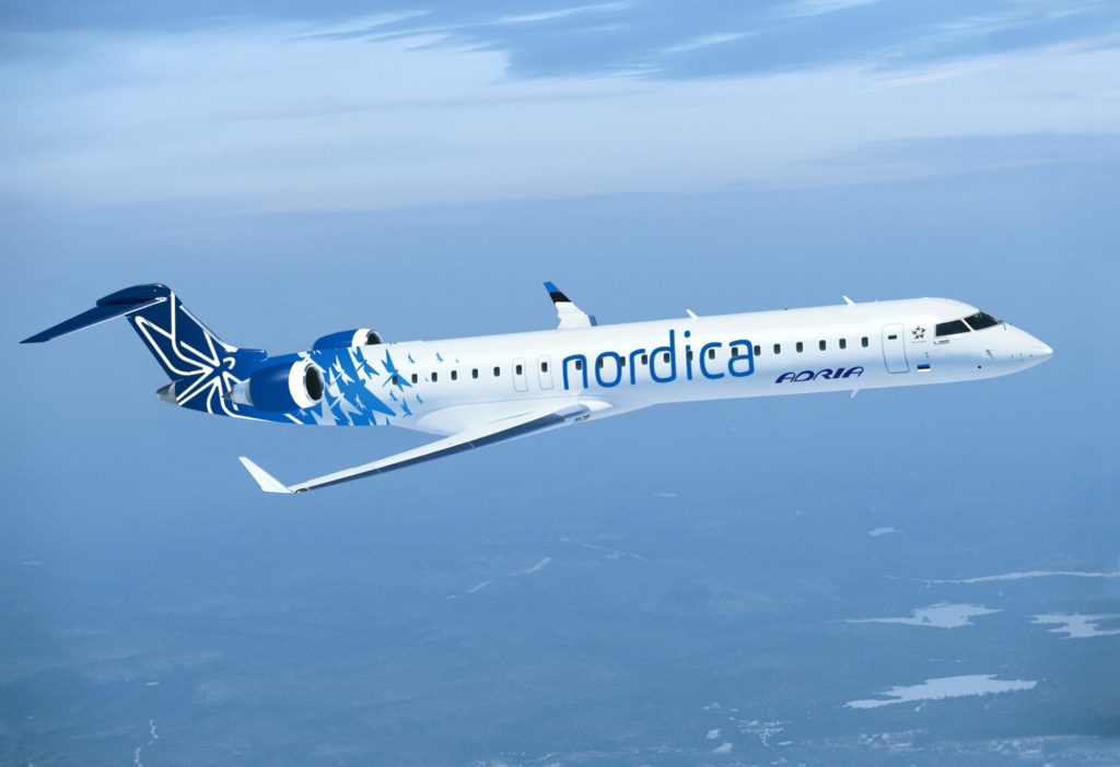 Nordica CRJ-700 with new livery