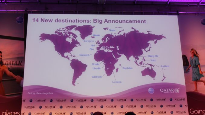 Qatar Airways launches 14 new destinations