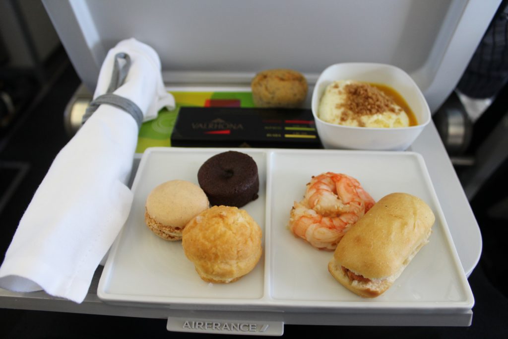 Air France Business Class Munich-Paris CDG evening snack