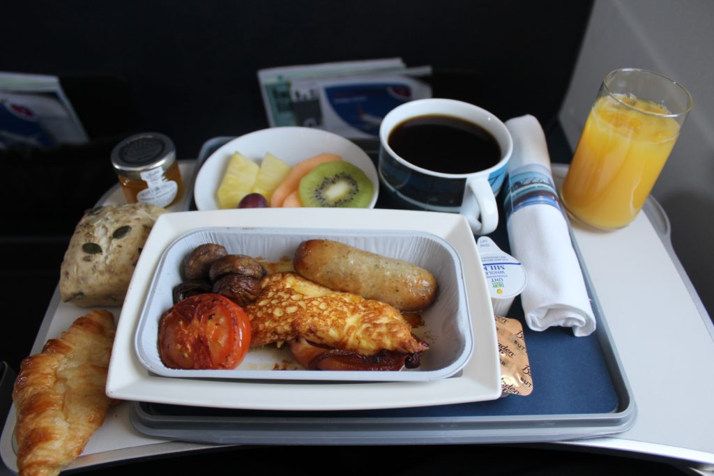 British Airways Business Class London-Munich breakfast