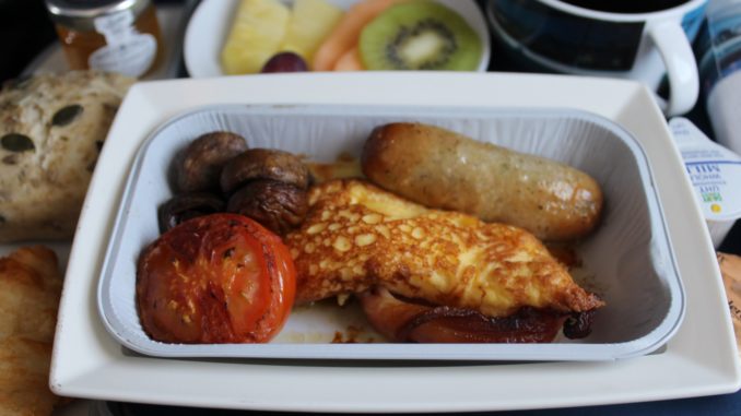 British Airways Business Class London-Munich breakfast