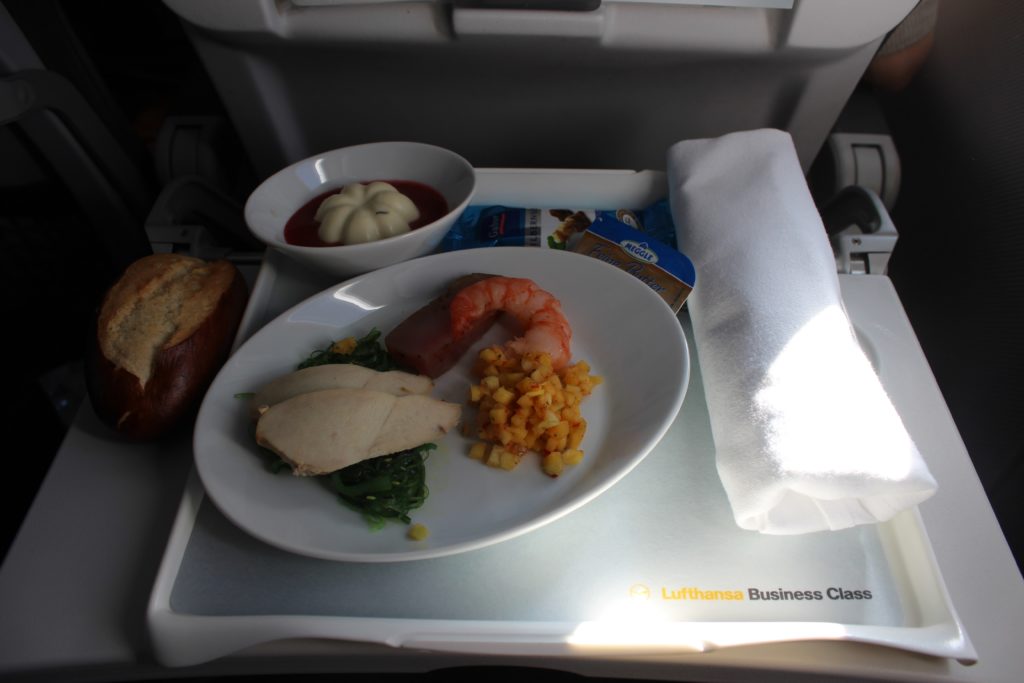 Lufthansa Business Class Stockholm-Frankfurt meal