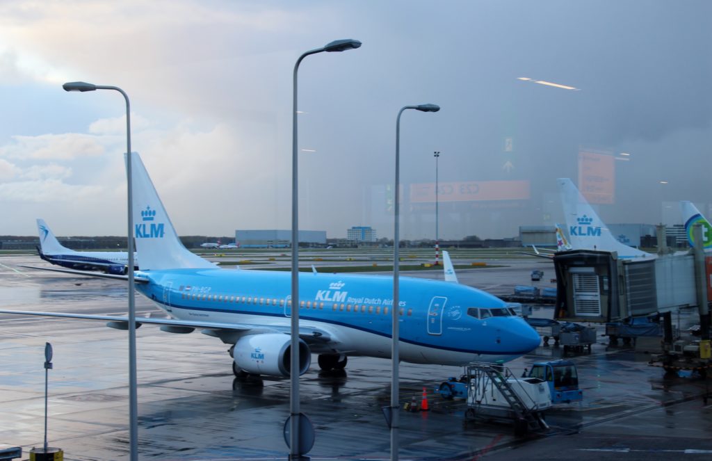 KLM Business Class Amsterdam-Paris apron