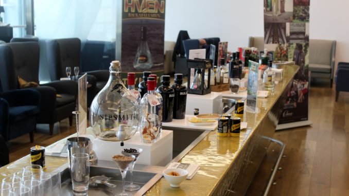 Gin festival in British Airways Galleries First Lounge at London Heathrow