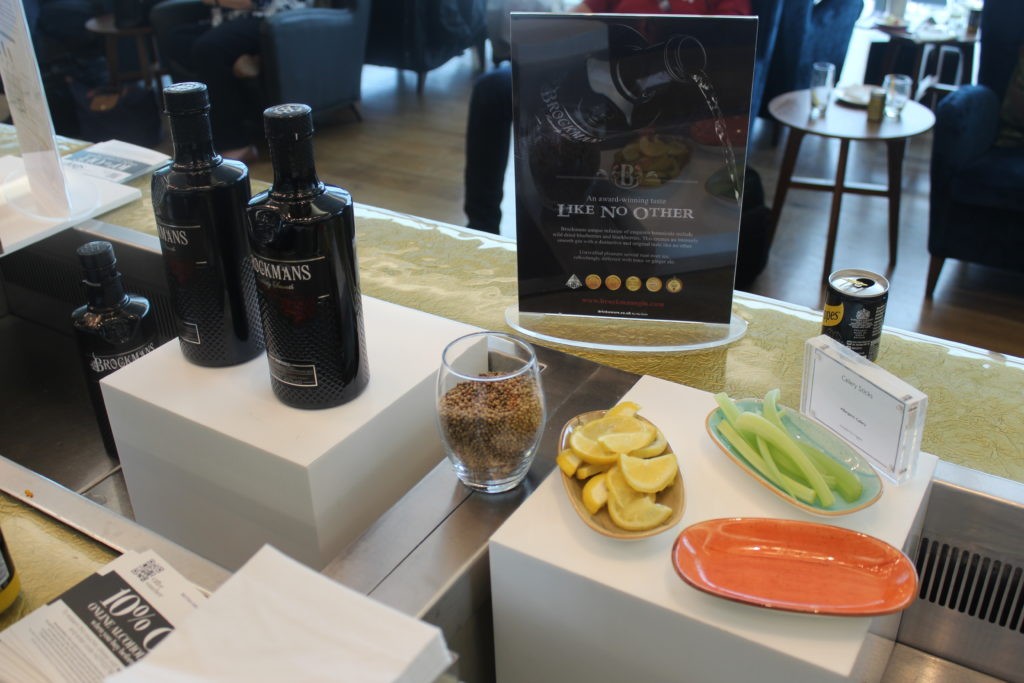 Gin festival in British Airways Galleries First Lounge at London Heathrow