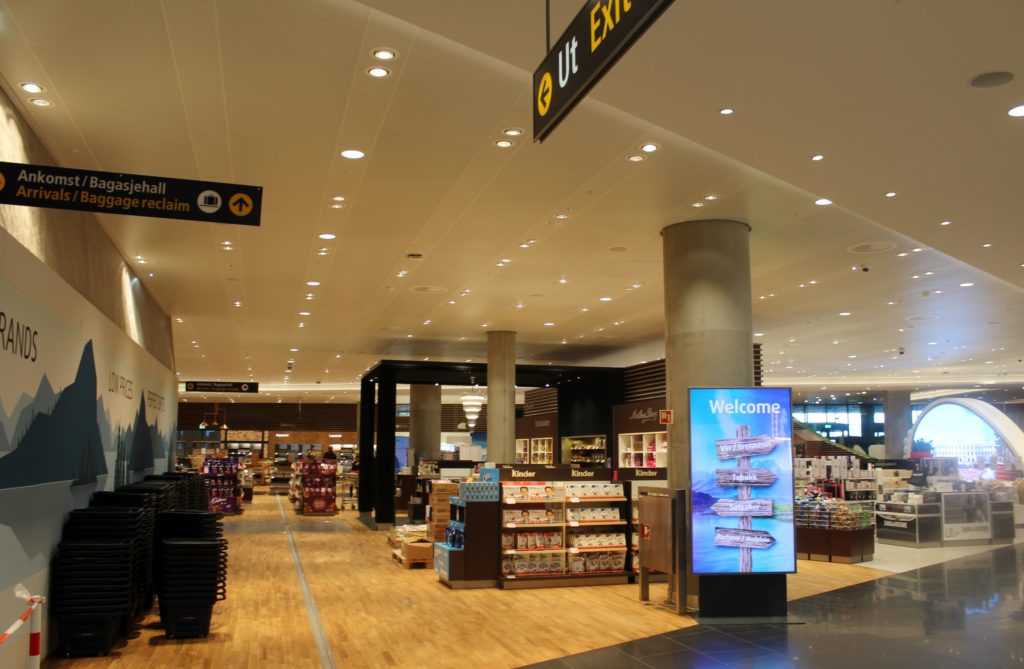 New arrivals taxfree shop at Oslo Gardermoen