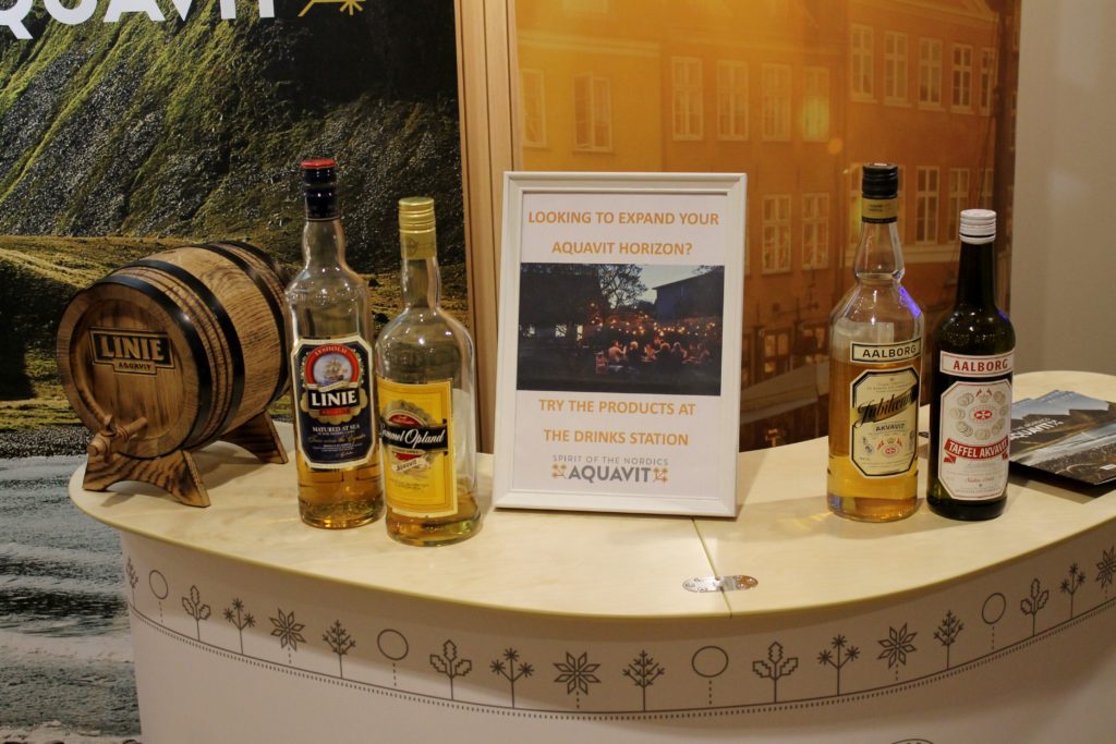 Aquavit tasting in the SAS Gold Lounge at Stockholm Arlanda