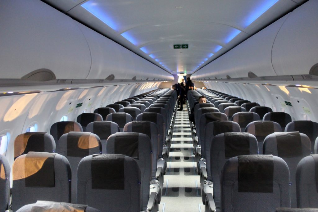 Mood lighting on SAS Airbus A320NEO