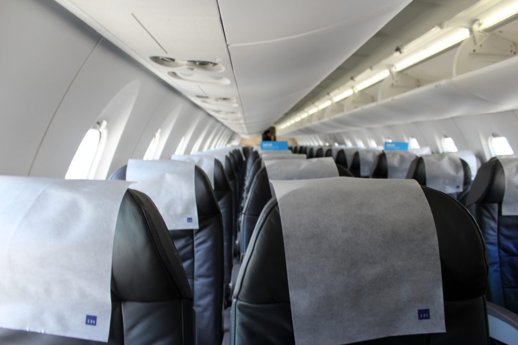 The new SAS CRJ-900 with the new shorthaul cabin interior