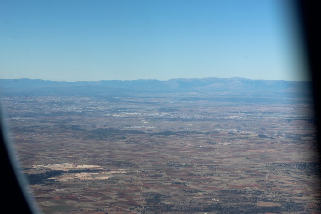 Air Europa Business Class Airbus A330 Barcelona-Madrid airport view