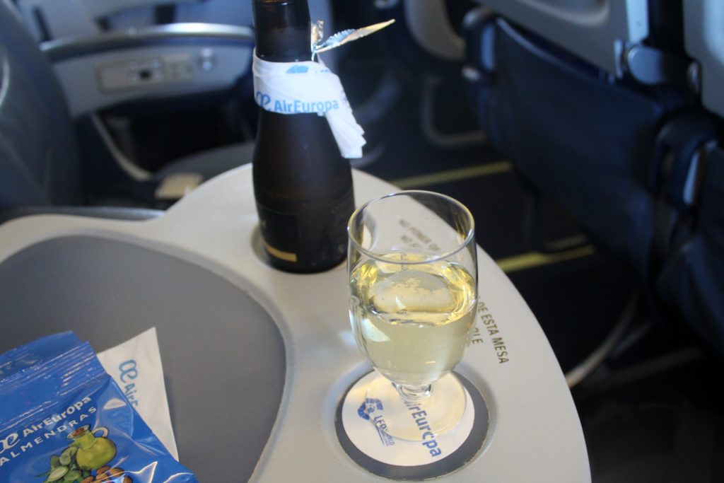 Air Europa Business Class Madrid-Amsterdam cava