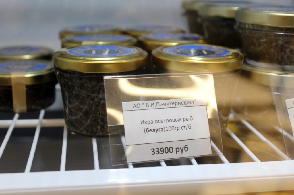 Caviar in the lounge at Moscow Sheremetyevo airport