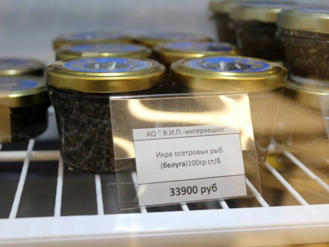 Caviar in the lounge at Moscow Sheremetyevo airport