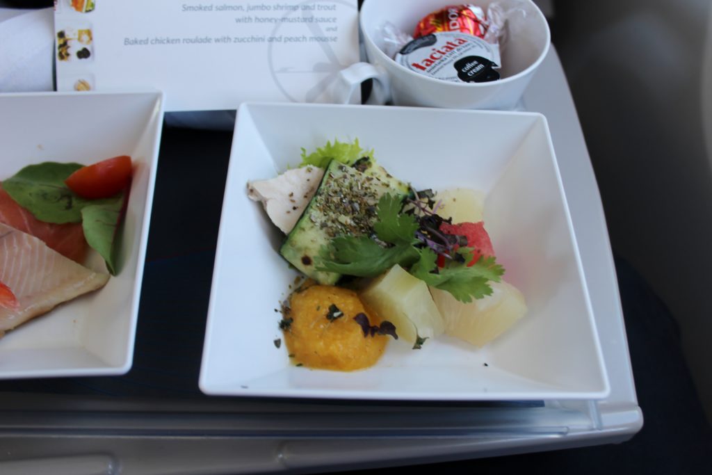 LOT Premium Economy Prague-Warsaw dinner