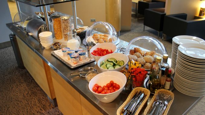 Breakfast in the Primeclass Lounge in Riga