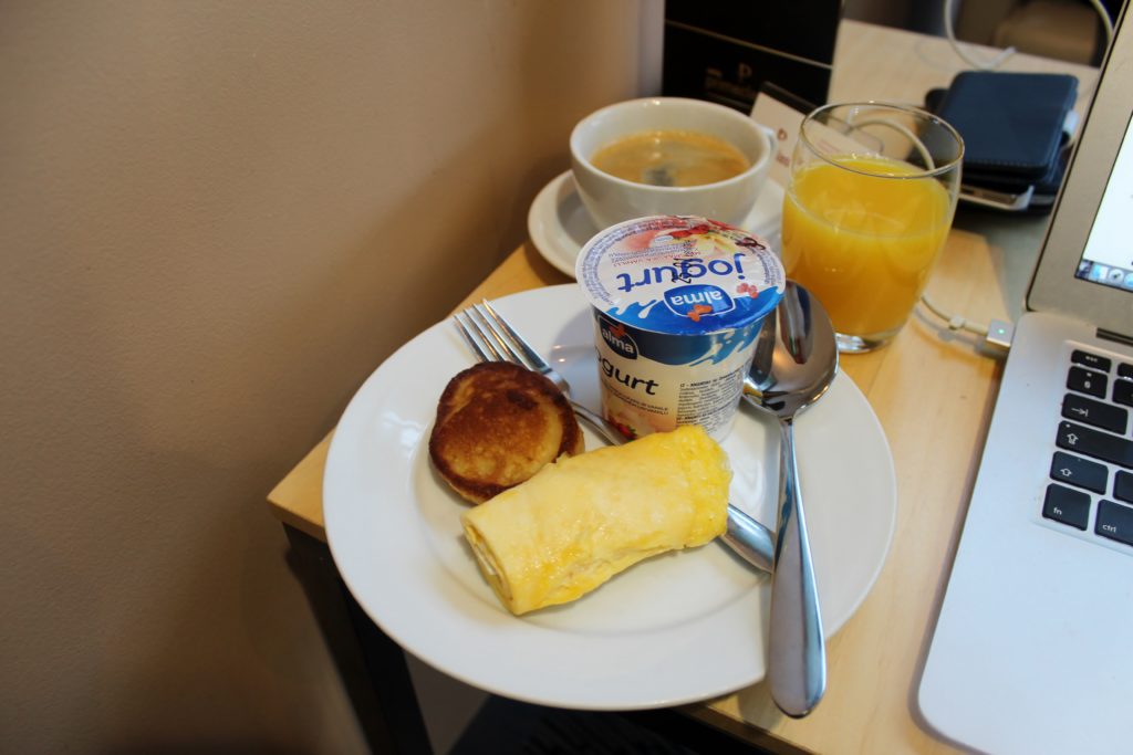 Breakfast in the Primeclass Lounge in Riga