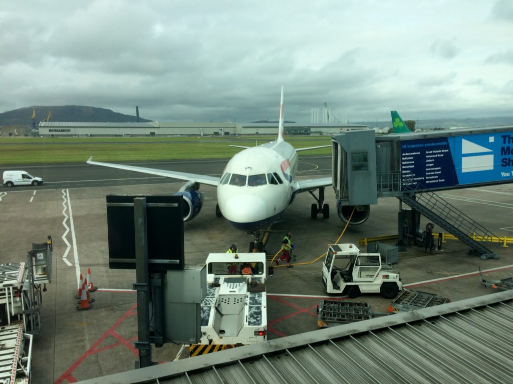 British Airways Airbus A320 at Belfast City Airport