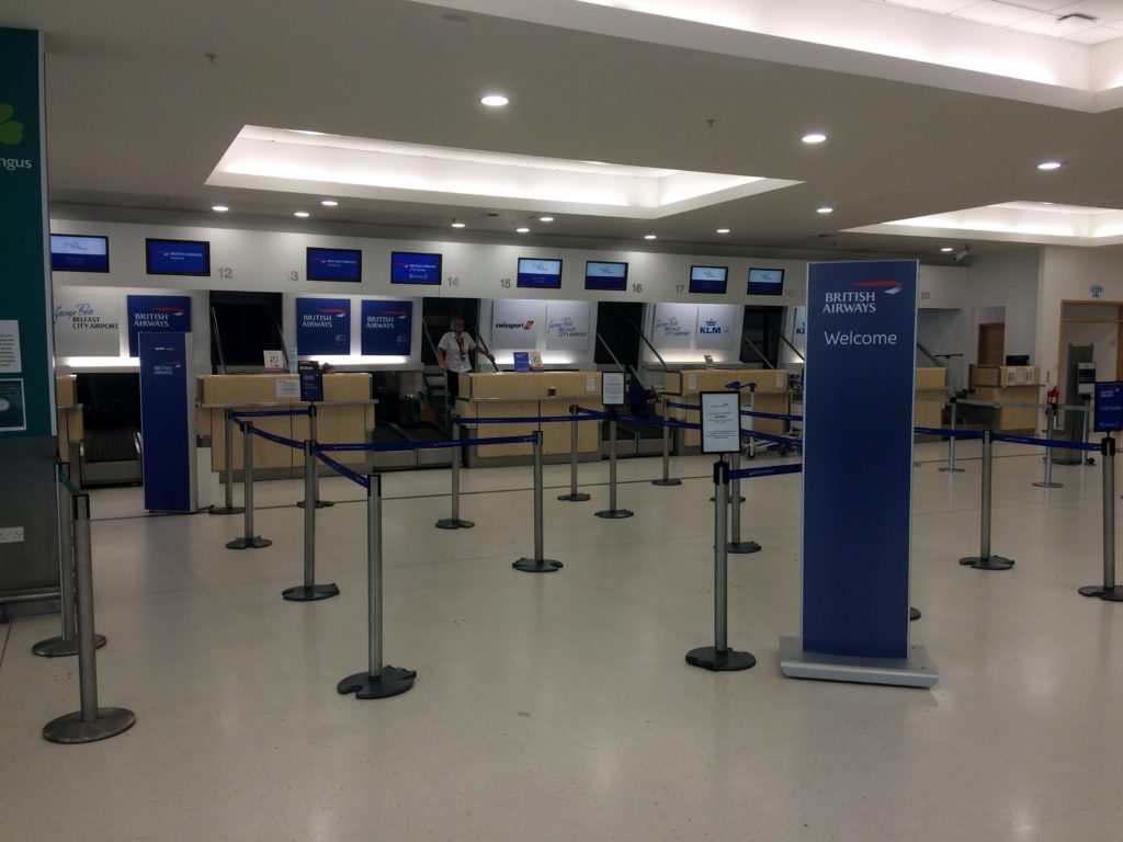 British Airways check-in at Belfast City Airport