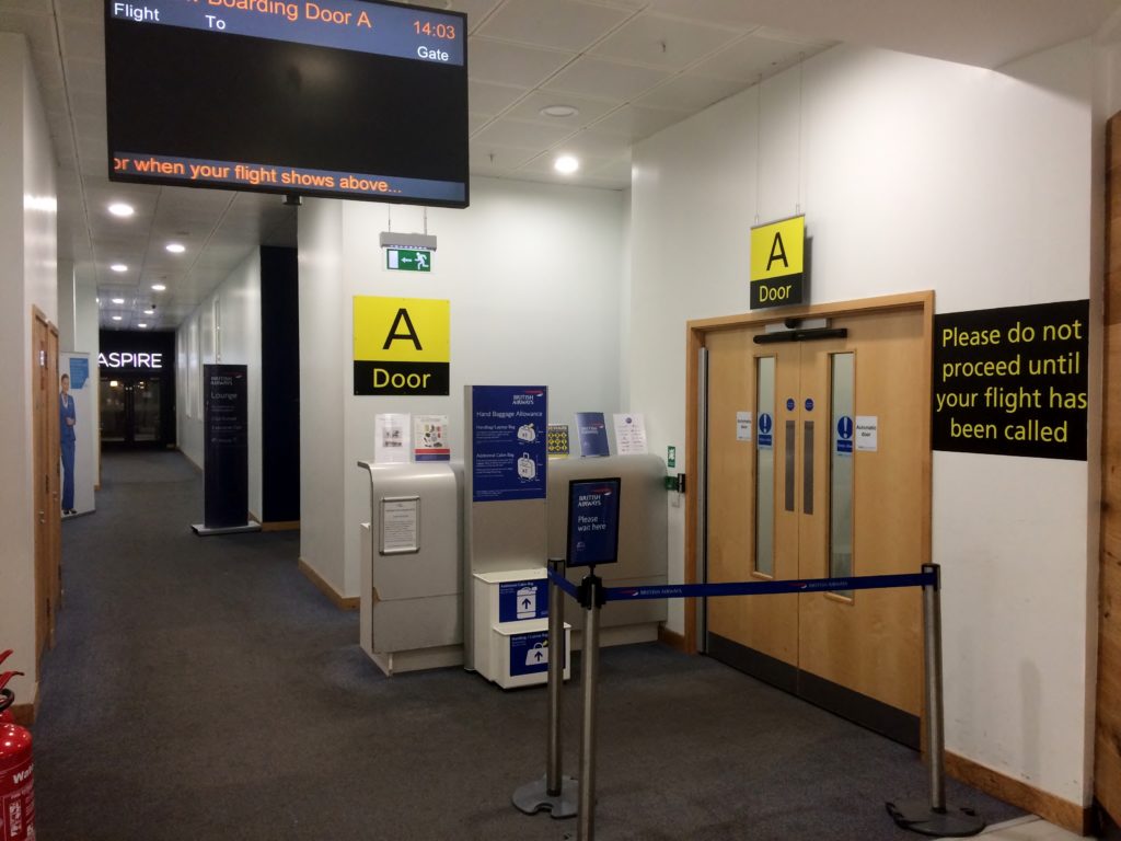 British Airways premium boarding experience at Belfast City Airport