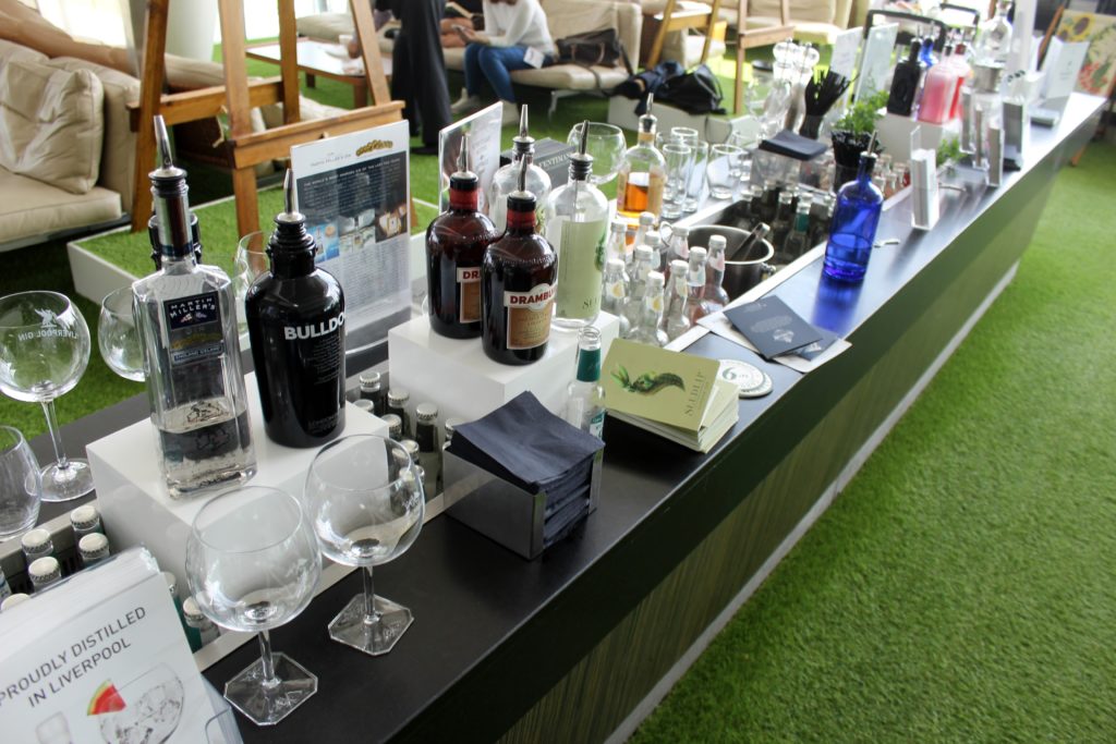 Gin festival in the British Airways Galleries First Lounge at London Heathrow