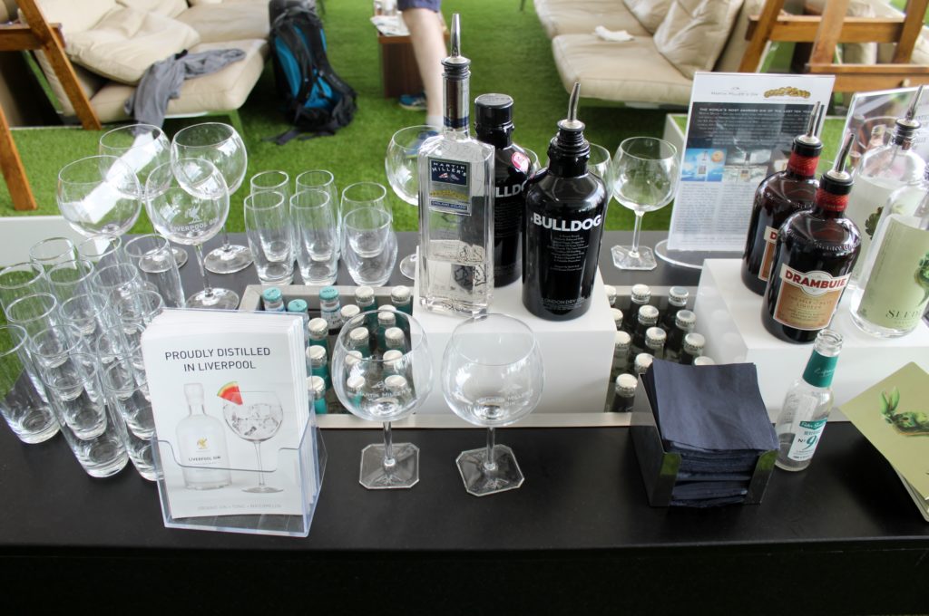 Gin festival in the British Airways Galleries First Lounge at London Heathrow