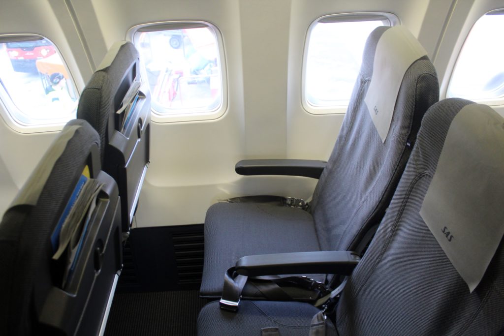 SAS cabin on the retrofitted Boeing 737