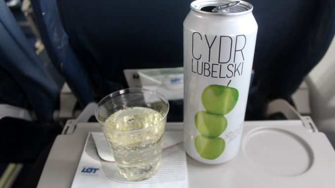 Cydr Lubelski apple cider on LOT Polish Airlines