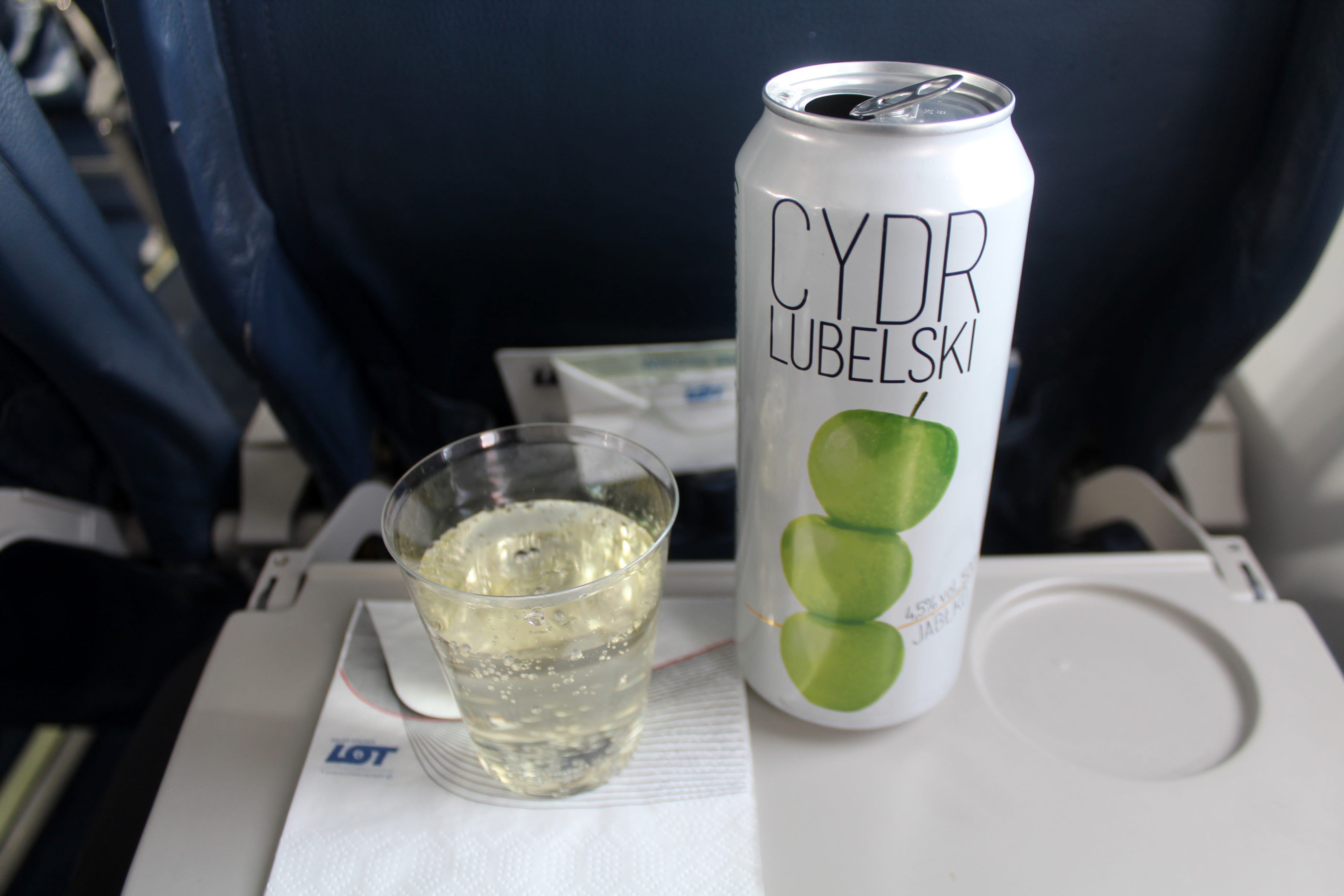 Cydr Lubelski apple cider on LOT Polish Airlines